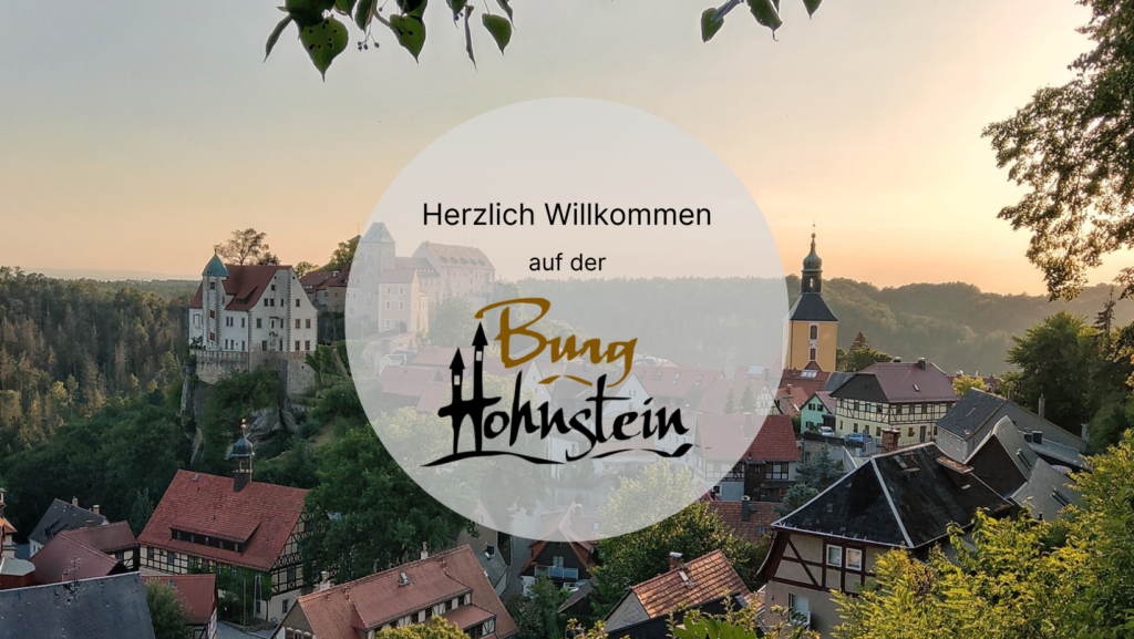 Burg Hohnstein mit Logo